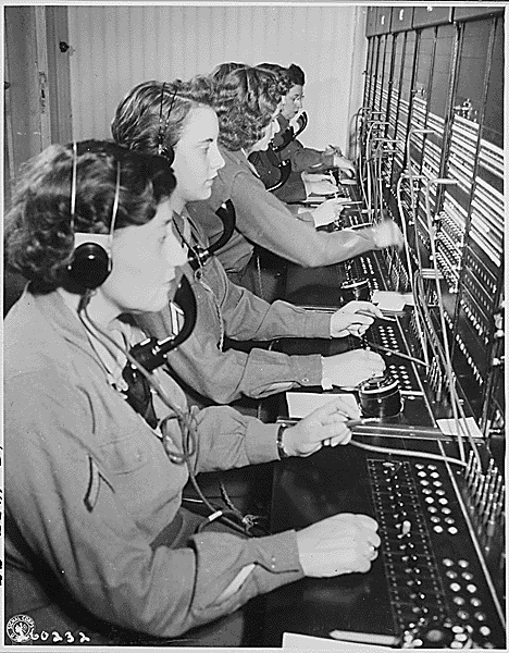 National Archives:  Operating the switchboard (ca 1945)